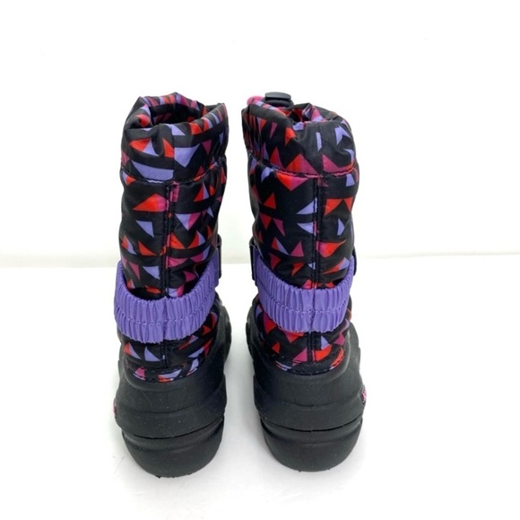SOREL Youth Flurry Print Winter Snow Shell Boot in purple with Black 1755432010 - Picture 10 of 12